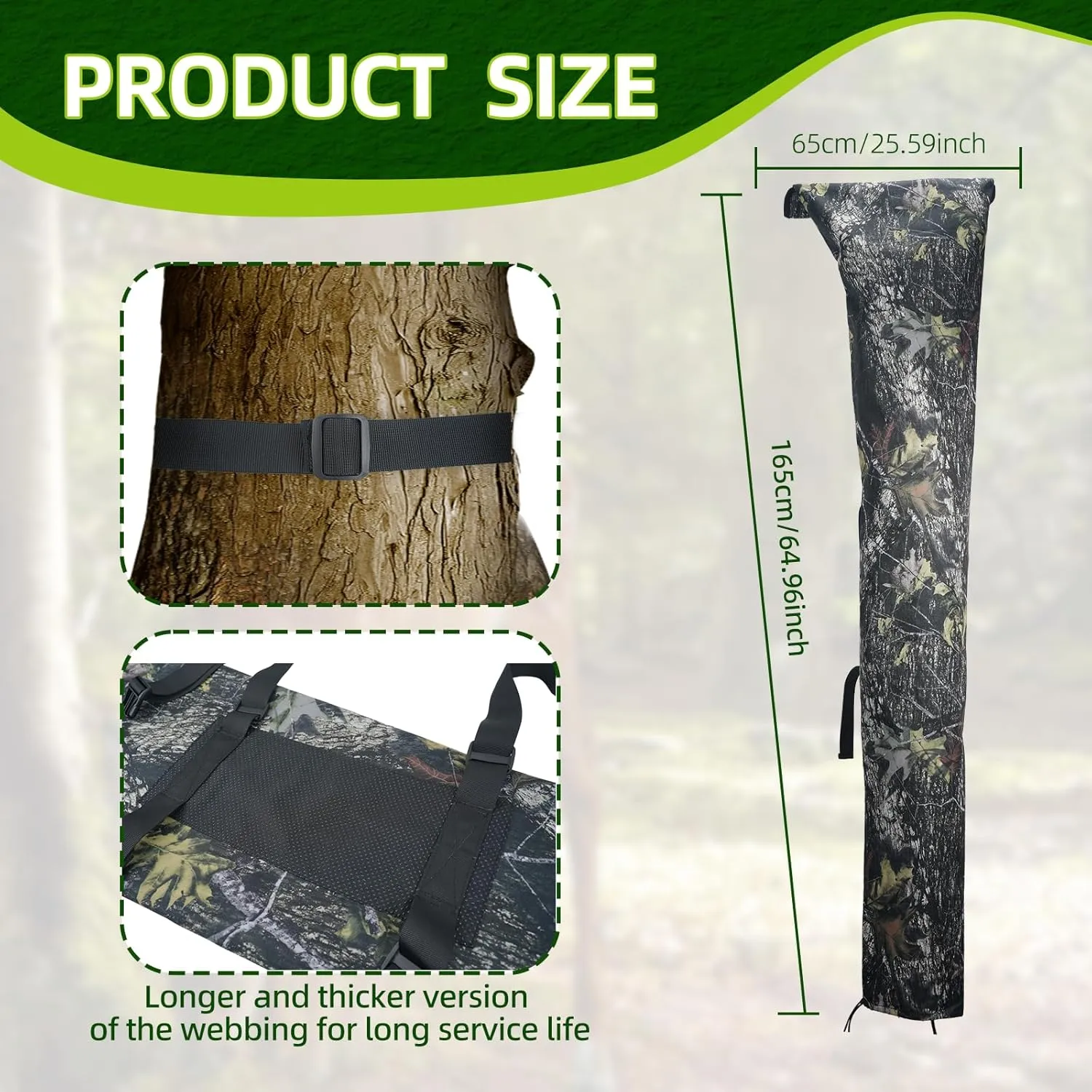 Upgraded Deer Feeder Bag 100 lb Capacity, Adjustable Camo Gravity Feeder with Extended Strap & Anti-Slip Backing Waterproof, Durable for Hunting and Wildlife Feeding