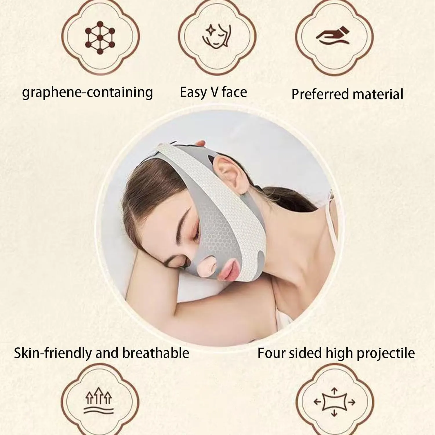 V Line Lifting Mask Chin Strap for Sleeping Reusable，Face Lift Tape Face Slimmer for Women，Jaw Trainer（Pink. Black. Blue） Variety of Options.(Gray,2PCS)