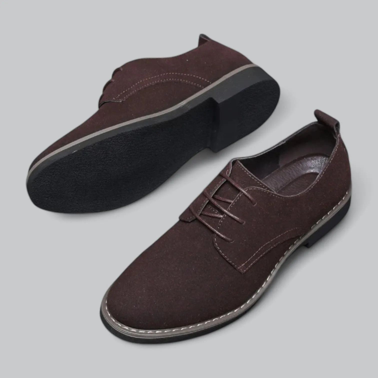 Valenti | Derby Suede Leather Oxford Business Shoe Laced Loafer