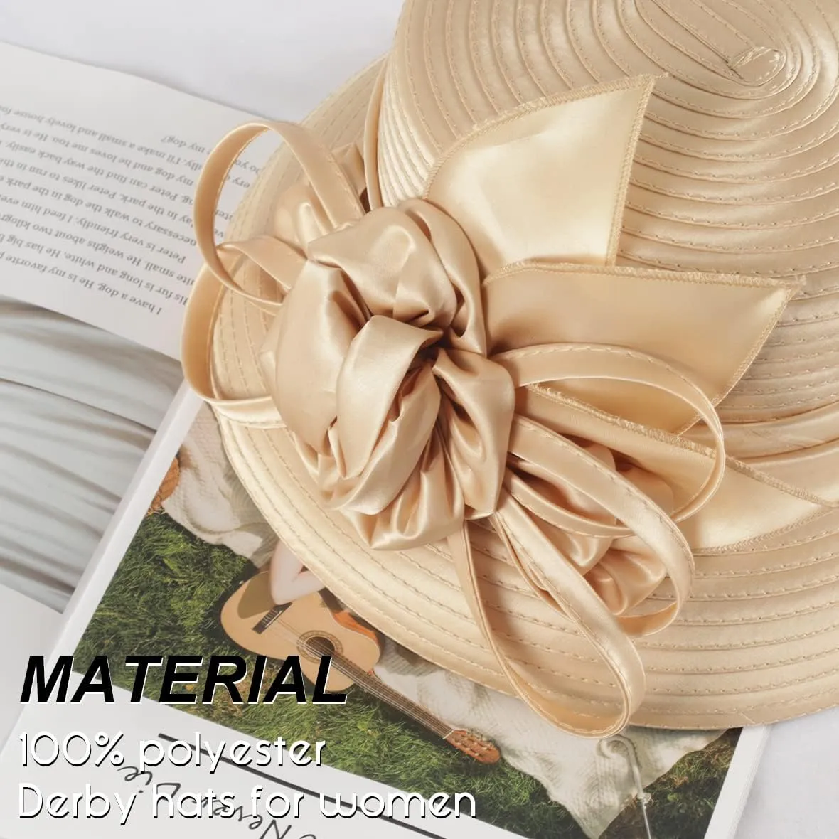 VECRY Womens Church Baptism Wedding Cloche Hat Tea Party Derby Dress Bowler Hats