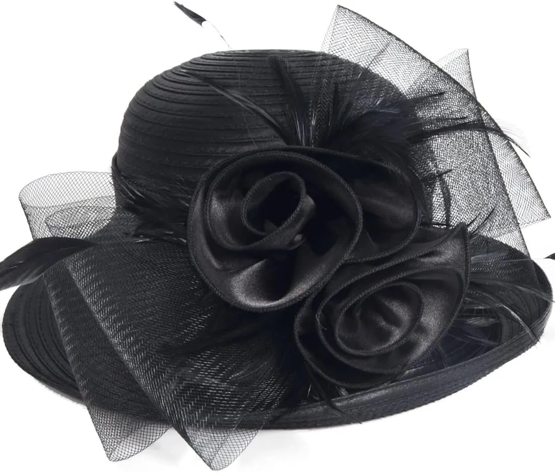 VECRY Womens Tea Party Church Baptism Wedding Derby Dressy Hat