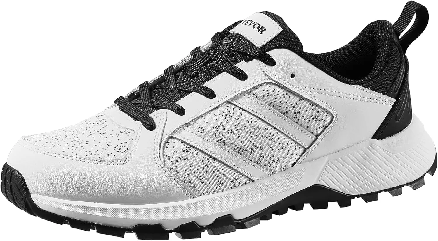 VEVOR Women's Cross W Width Sneakers US Size 13, Wide Toe Box Arch Support & Adjustable Lace-up, Training Shoes for Running, Gymnastics, Dog Walking, and Weightlifting (Black)