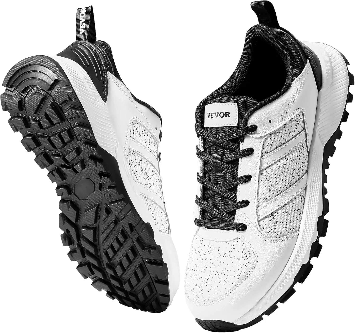 VEVOR Women's Cross W Width Sneakers US Size 13, Wide Toe Box Arch Support & Adjustable Lace-up, Training Shoes for Running, Gymnastics, Dog Walking, and Weightlifting (Black)