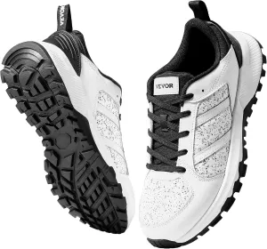 VEVOR Women's Cross W Width Sneakers US Size 13, Wide Toe Box Arch Support & Adjustable Lace-up, Training Shoes for Running, Gymnastics, Dog Walking, and Weightlifting (Black)