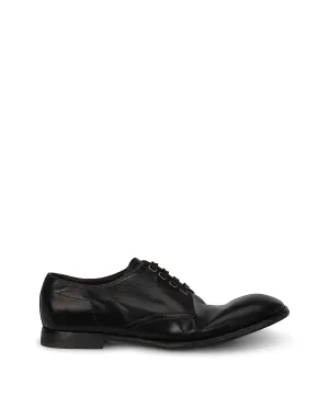 Vintage-finish calfskin derby shoes