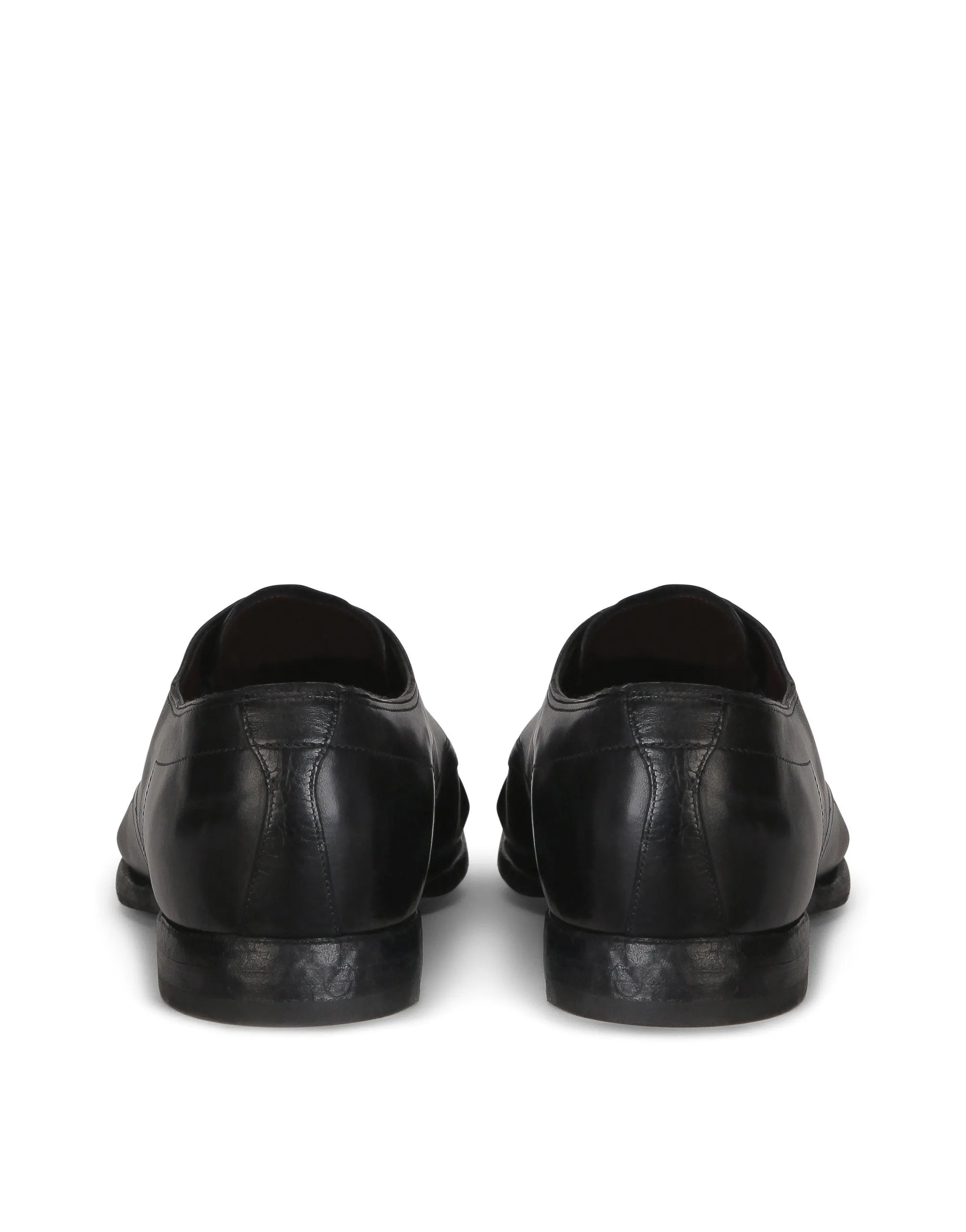 Vintage-finish calfskin derby shoes