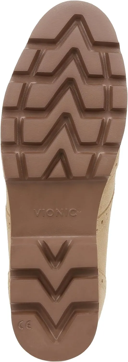 Vionic Womens Charm Alfina Comfort Lace Up Loafers- Supportive Walking Shoes for Heel Pain, Plantar Fasciitis with Orthotic Insole Arch Support That Corrects Pronation and Alignment Med-Wide Fit