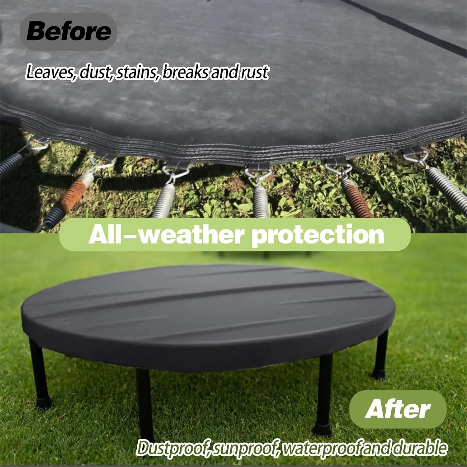 Waterproof Trampoline Cover for Mini, Fitness, Toddler/Adults Indoor/Outdoor/Garden Rebounder - Not Spring Cover