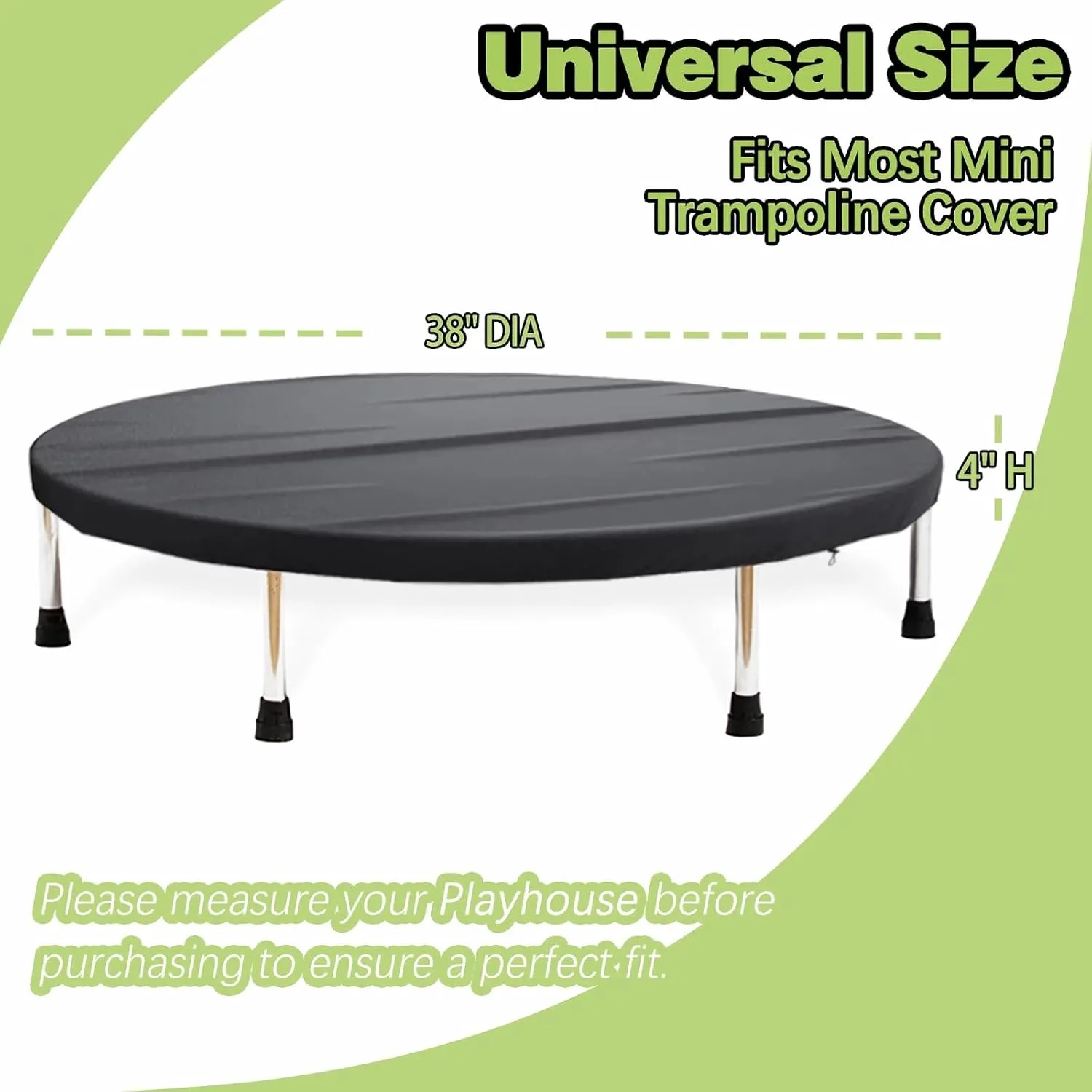 Waterproof Trampoline Cover for Mini, Fitness, Toddler/Adults Indoor/Outdoor/Garden Rebounder - Not Spring Cover