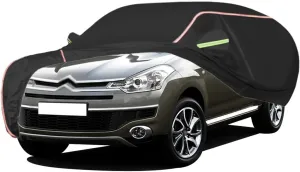 WOLWES Car Cover are Suitable for Citroen C-Crosser All-Weather Windproof, Snowproof, Rainproof, UV-Protected and Breathable All-Season Universal with Side Door Zip Oxford Cloth Car Cover (Color : Bl