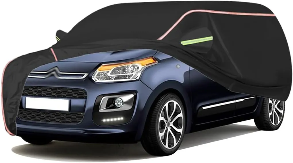 WOLWES Car Cover are Suitable for Citroen C3 Picasso All-Weather Windproof, Snowproof, Rainproof, UV-Protected and Breathable All-Season Universal with Side Door Zip Oxford Cloth Car Cover (Color : B