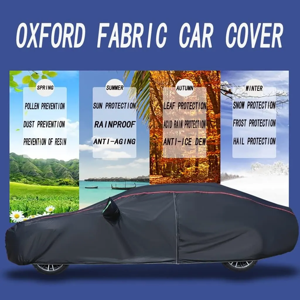 WOLWES Car Cover Are Suitable For Lexus NX 200t/300/300h/350h/450h  All-weather Windproof, Snowproof, Rainproof, UV-protected And Breathable All-season Universal With Side Door Zip Oxford Cloth Car Co