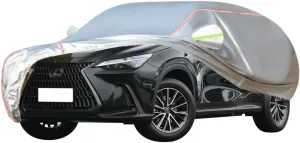 WOLWES Car Cover Are Suitable For Lexus NX 200t/300/300h/350h/450h  All-weather Windproof, Snowproof, Rainproof, UV-protected And Breathable All-season Universal With Side Door Zip Oxford Cloth Car Co