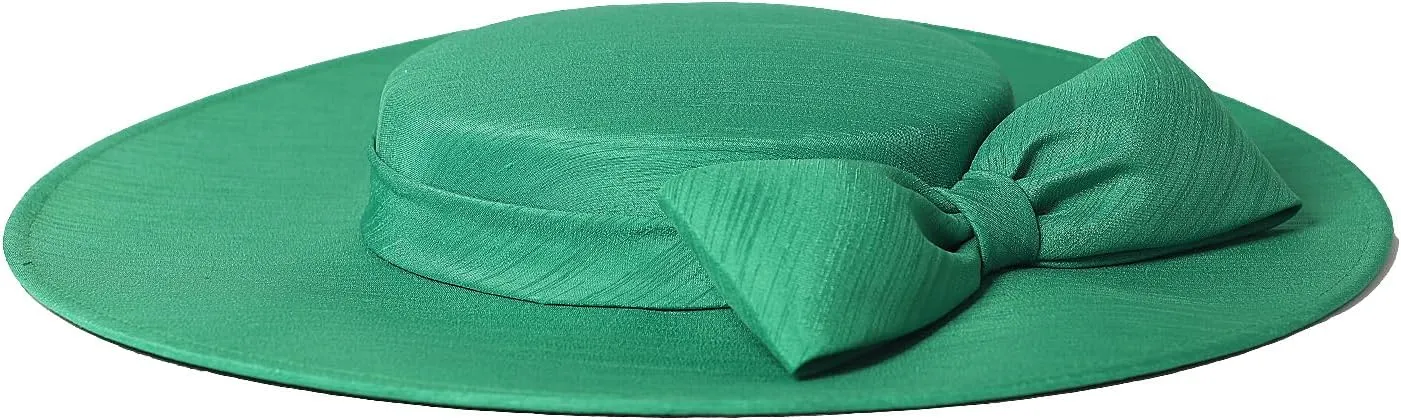 Women Church Hats Formal Kentucky Dress Derby Hats with Bowknot Elegant Wide Brim Wedding Fascinators