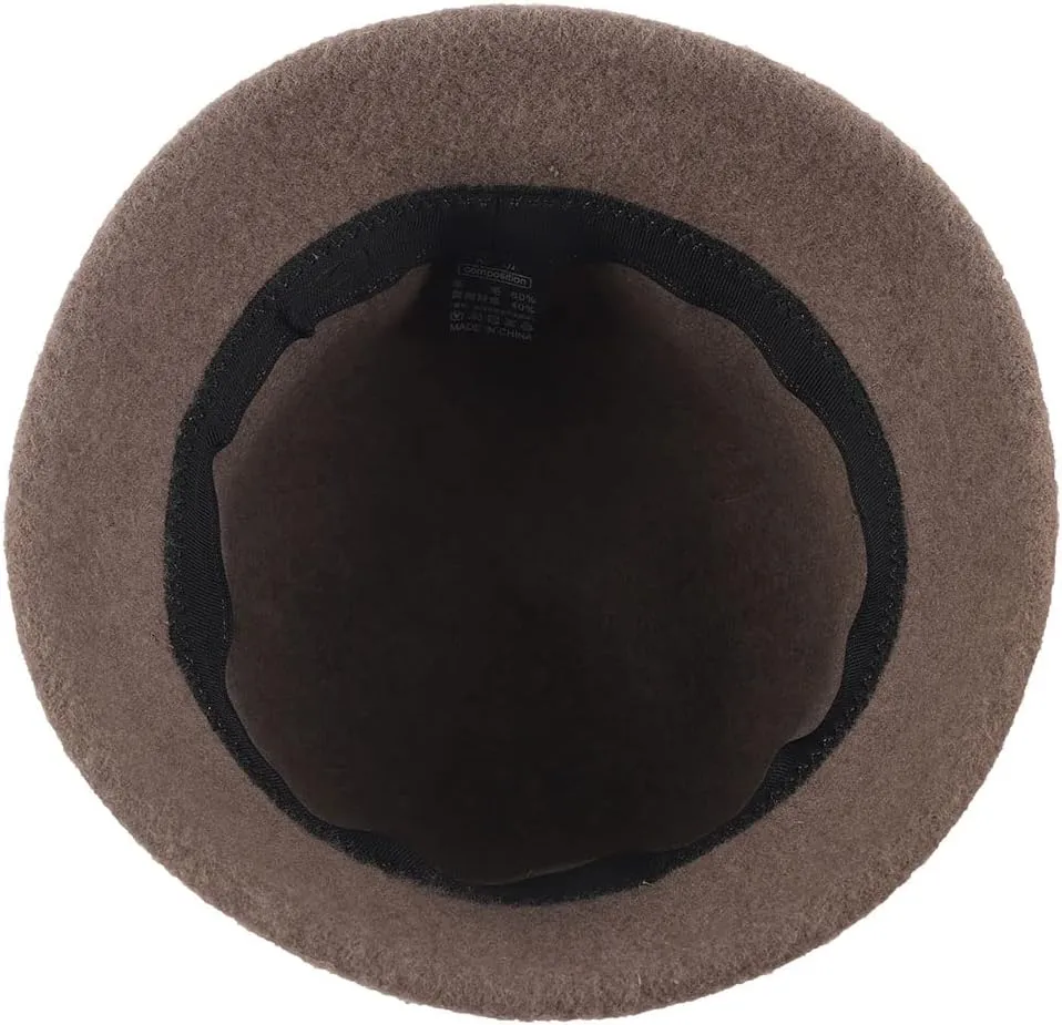 Women Elegant Winter Wool Bucket Hat 1920s Vintage Cloche Bowler Hats