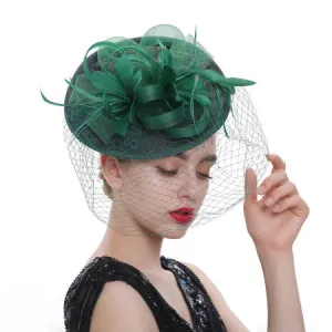 Women's Derby Tea Party Wedding Fascinator with Front Net 6001