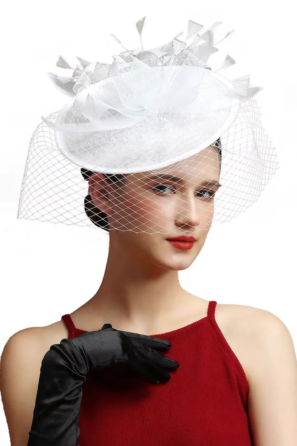Women's Derby Tea Party Wedding Fascinator with Front Net 6001