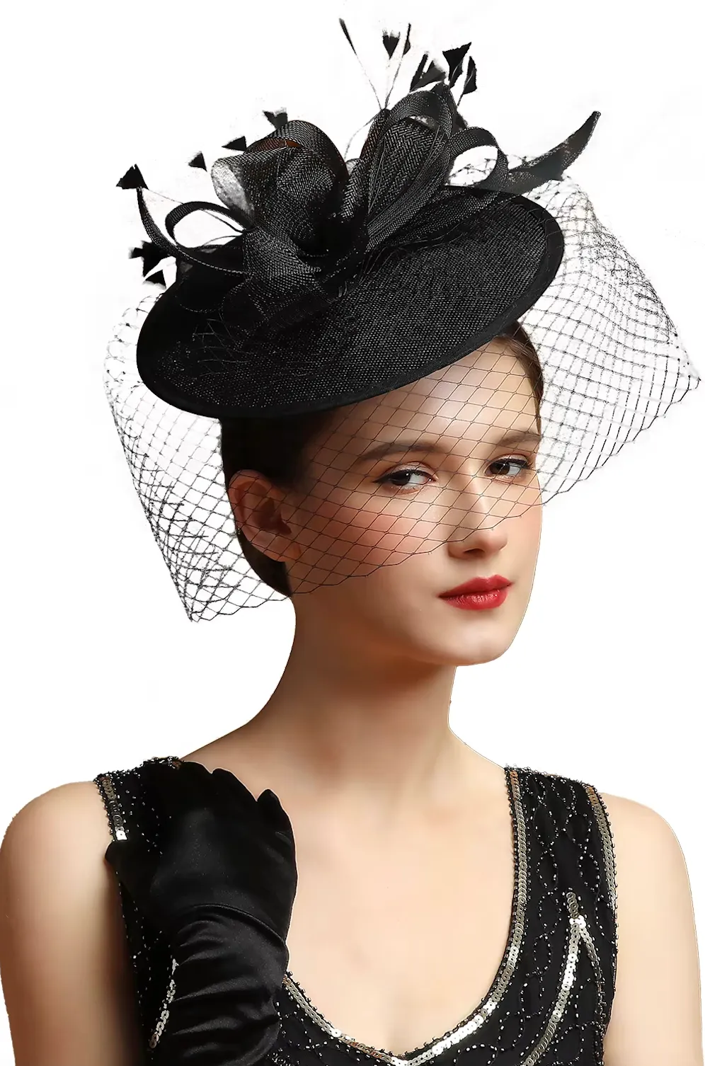 Women's Derby Tea Party Wedding Fascinator with Front Net 6001