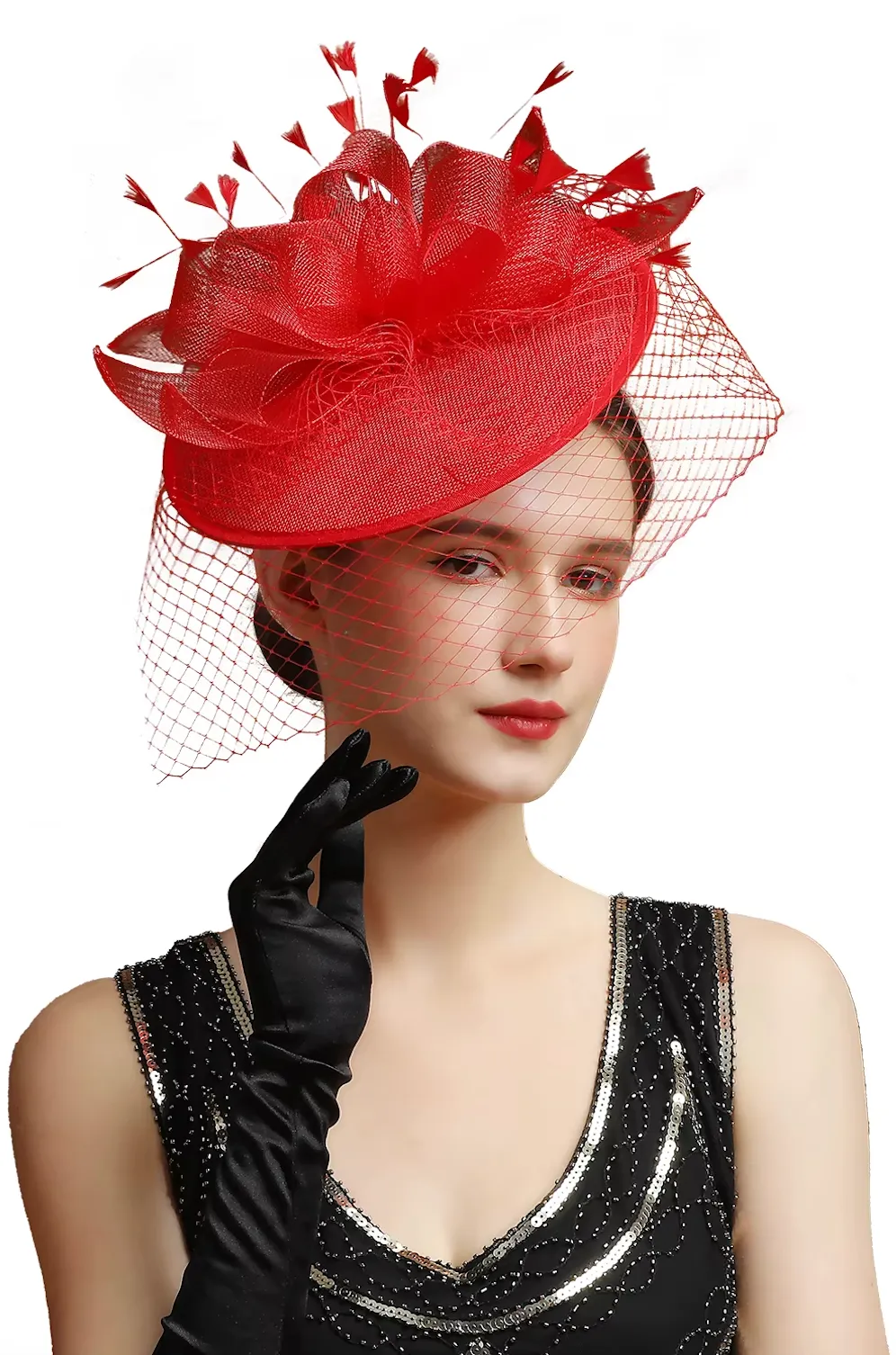 Women's Derby Tea Party Wedding Fascinator with Front Net 6001
