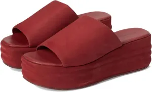 Women's Harbor Platform Flat Sandal, Cherry Cola, 10