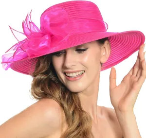 Women's Organza Kentucky Church Derby Dress Tea Party Wedding Hat