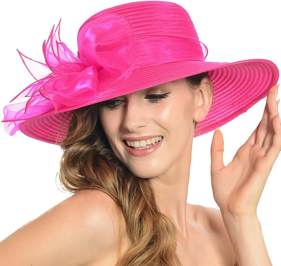 Women's Organza Kentucky Church Derby Dress Tea Party Wedding Hat