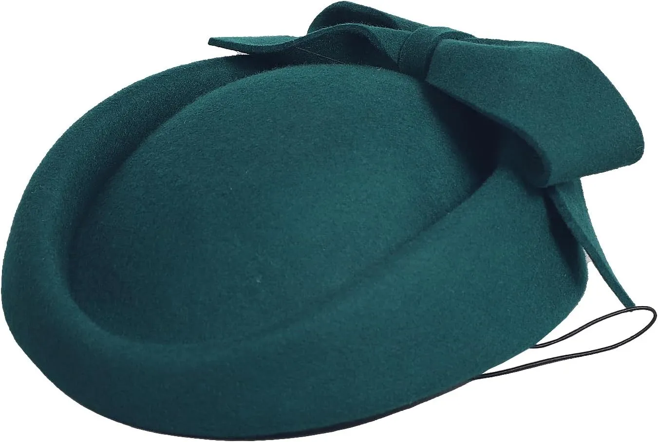 Wool Felt Fascinator Women Elegant Pillbox Hat Bowknot Derby Church Hat Retro Fedoras
