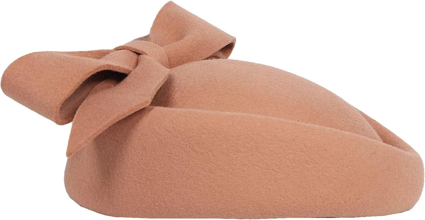 Wool Felt Vintage Fascinator Winter Women Elegant Pillbox Hat Bowknot Derby Church Hat Retro Fedoras