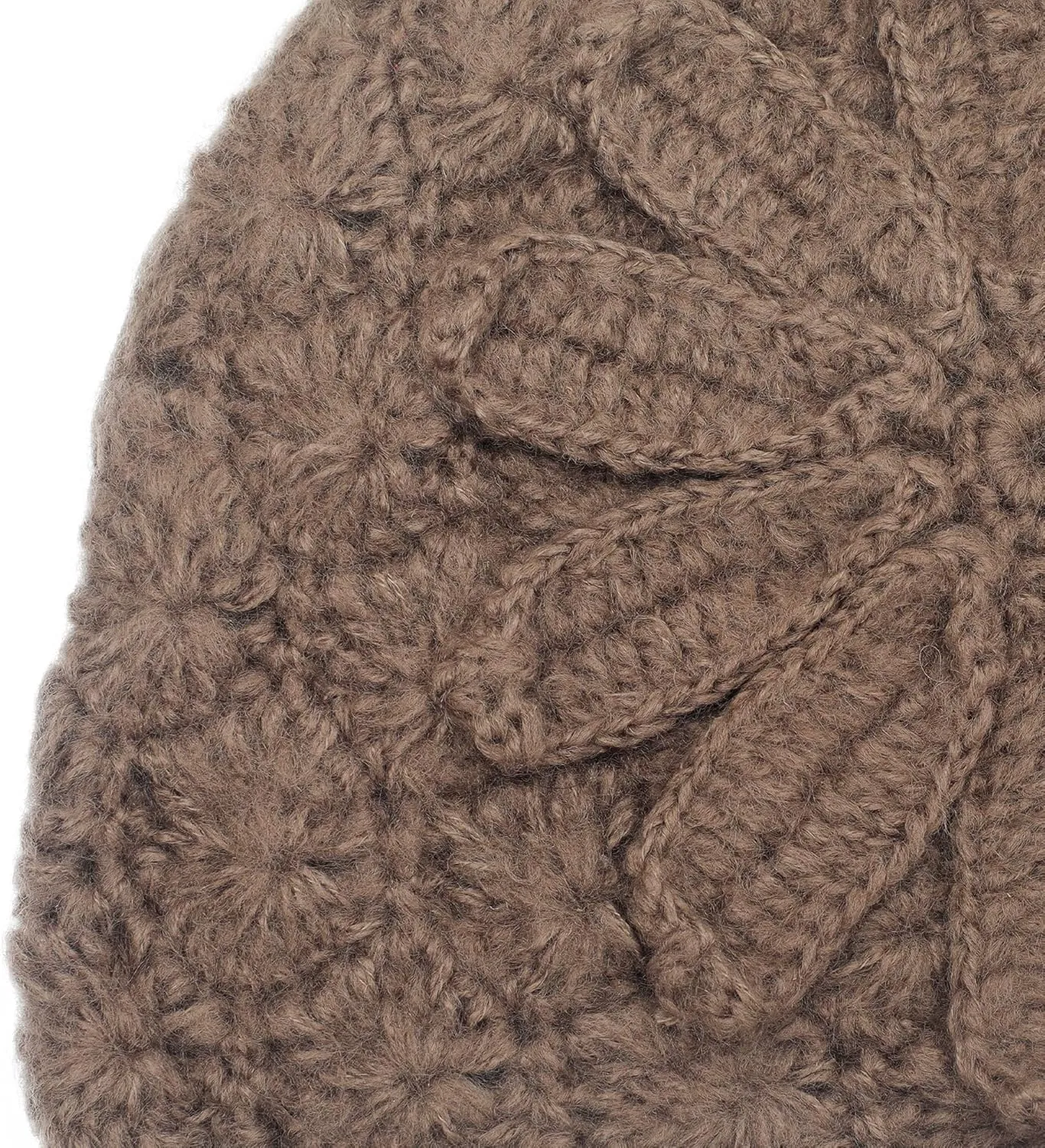 ZLYC Women Winter Knit Beanie Hat Soft Crochet Skullies Beanies with Flower Accent