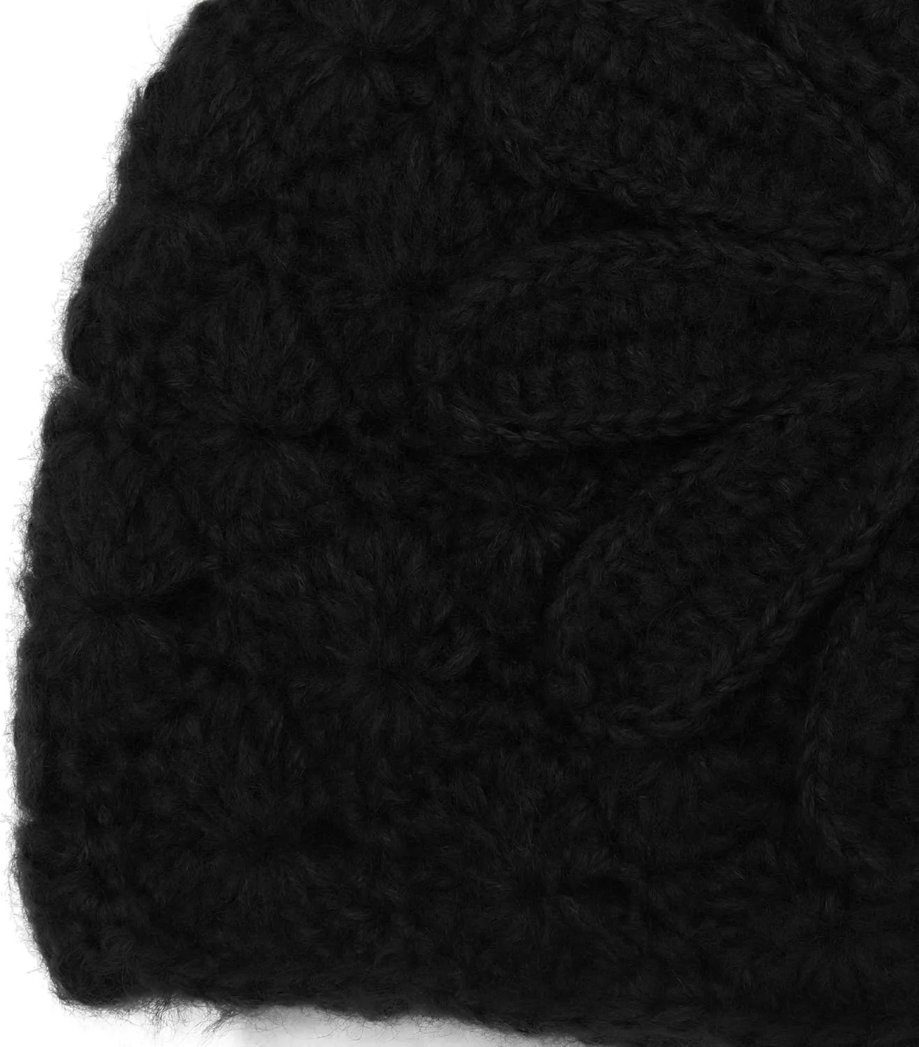 ZLYC Women Winter Knit Beanie Hat Soft Crochet Skullies Beanies with Flower Accent