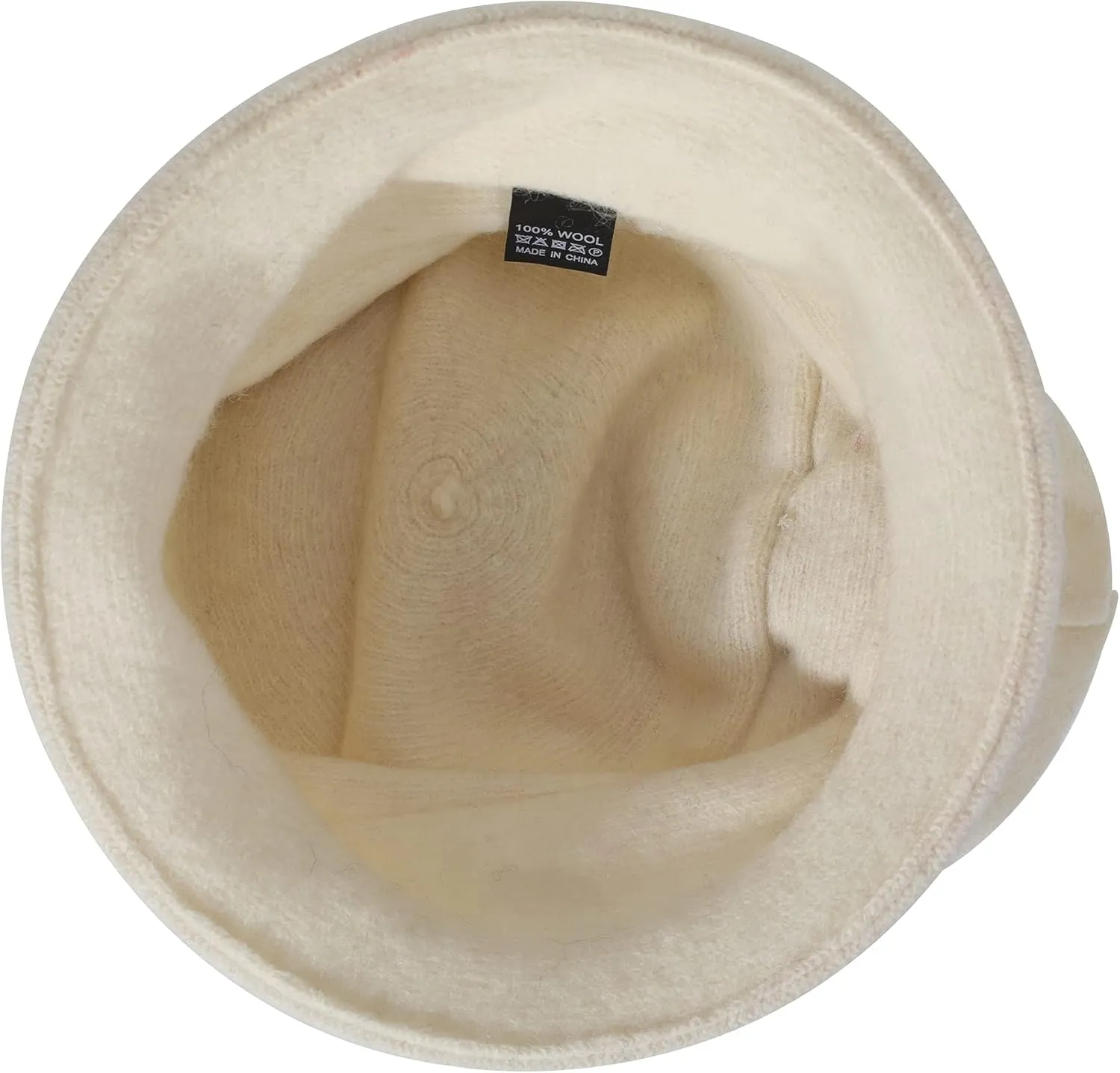 ZLYC Women Wool Cloche Bucket Hat 1920s Vintage Dress Winter Hats with Flower Accent